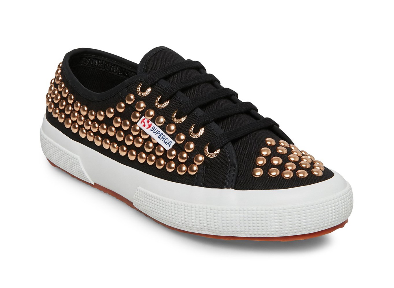 Zapatillas Superga Mujer Negras - 2750 Cotstuds1w - 361827PNY